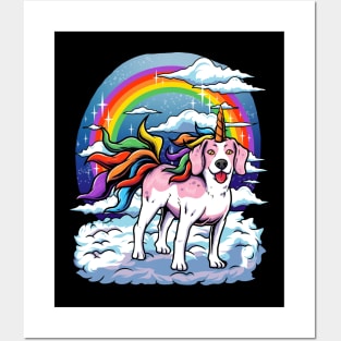 Beagle Unicorn Dog Posters and Art